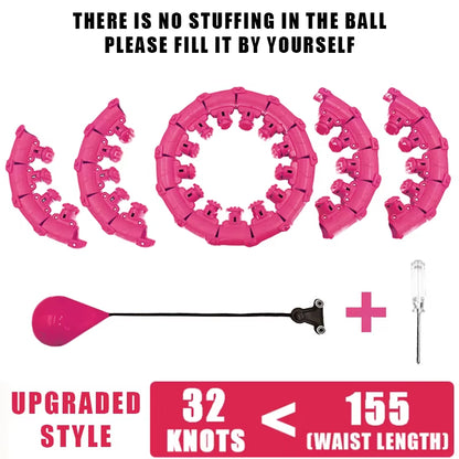 Weighted Pilate Hoop Infinity Design,Smart Exercise Equipment for Women, Home Fitness,Space-Saving,Portable and Easy to Assemble