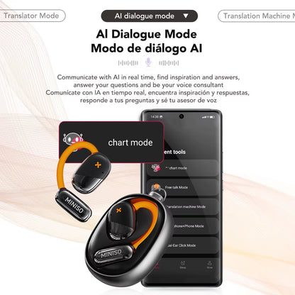 [AI Translator Earphone]  M99 Bluetooth Translation Earbuds Sleep ASMR Headset DIY APP AI Wireless Headphones Open Back