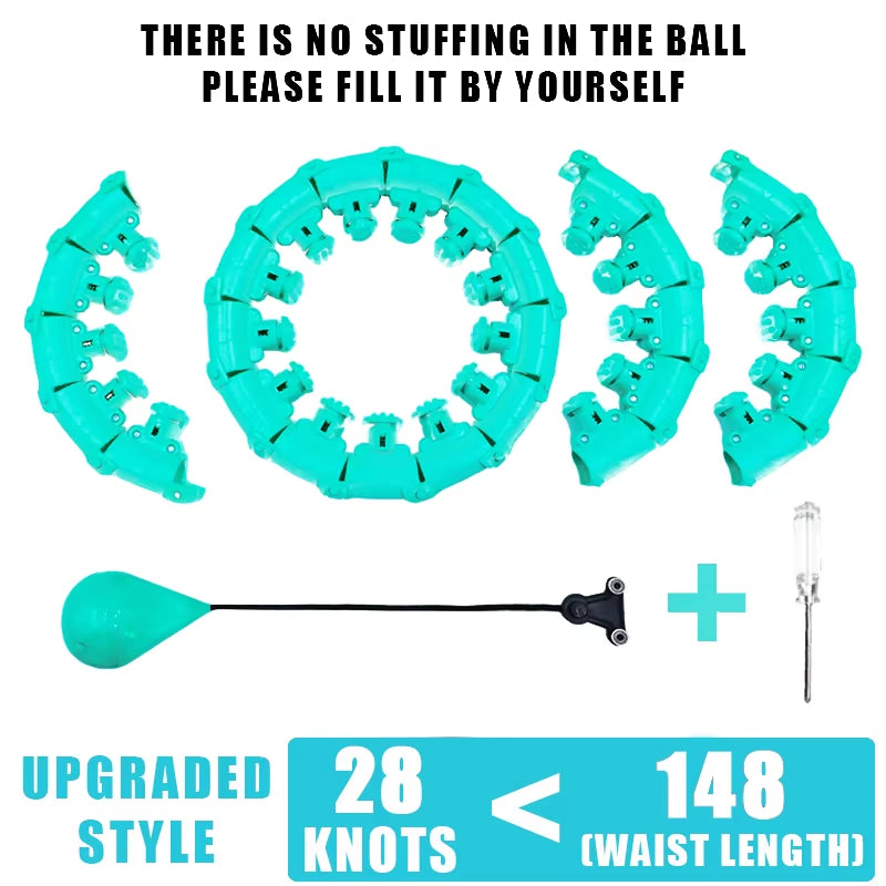 Weighted Pilate Hoop Infinity Design,Smart Exercise Equipment for Women, Home Fitness,Space-Saving,Portable and Easy to Assemble