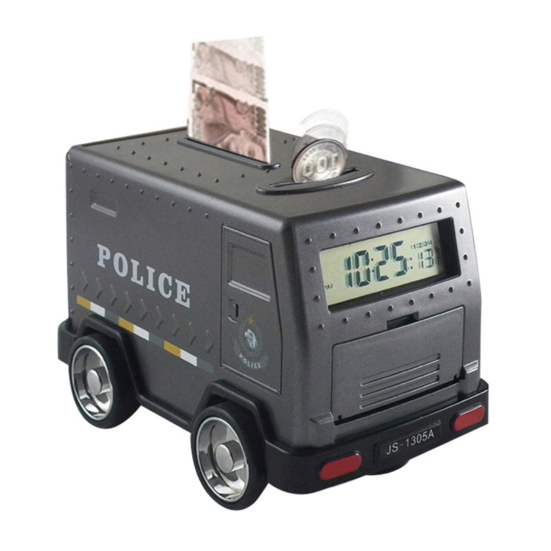Cartoon Money Transport Truck Money Cabinet Coin-Operated Piggy Bank Password Piggy Bank Car