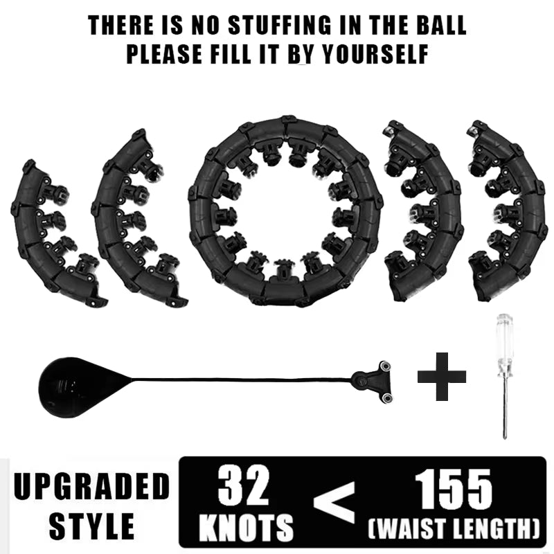 Weighted Pilate Hoop Infinity Design,Smart Exercise Equipment for Women, Home Fitness,Space-Saving,Portable and Easy to Assemble