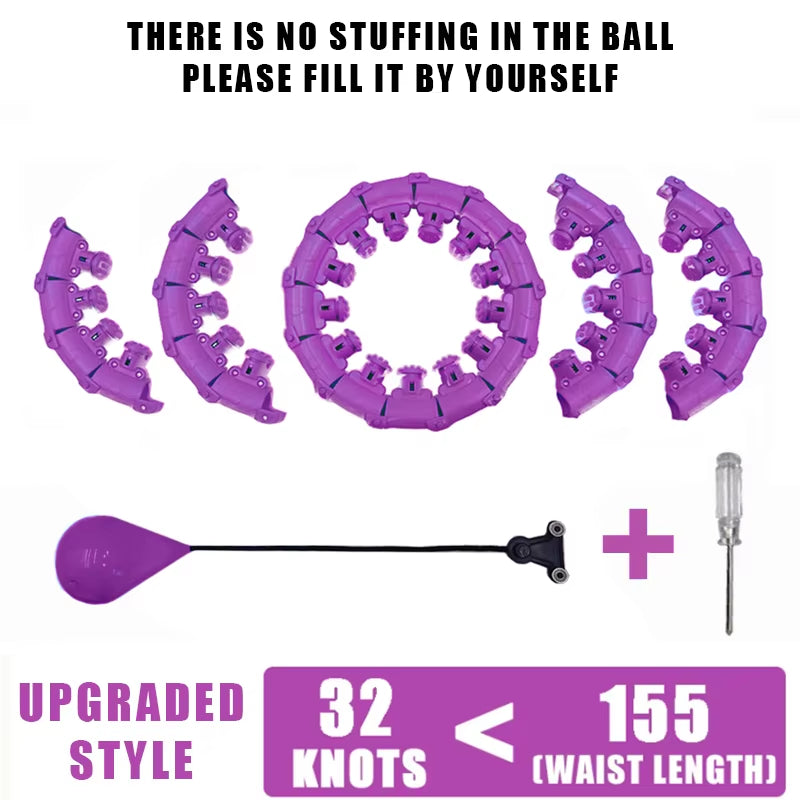 Weighted Pilate Hoop Infinity Design,Smart Exercise Equipment for Women, Home Fitness,Space-Saving,Portable and Easy to Assemble