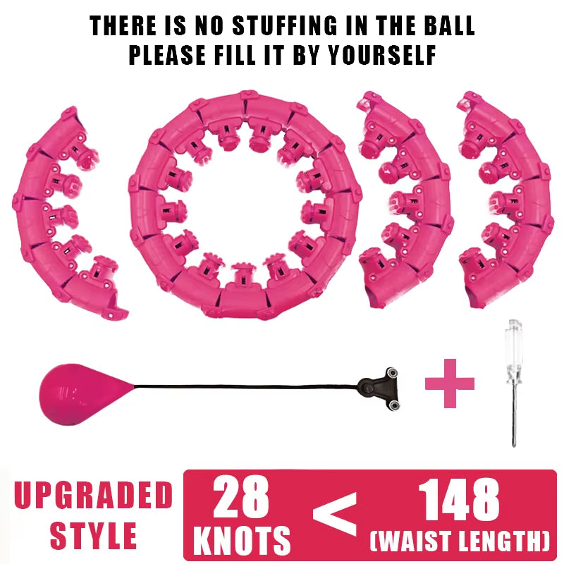 Weighted Pilate Hoop Infinity Design,Smart Exercise Equipment for Women, Home Fitness,Space-Saving,Portable and Easy to Assemble