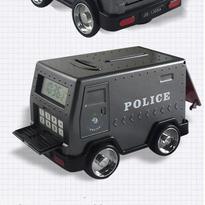 Cartoon Money Transport Truck Money Cabinet Coin-Operated Piggy Bank Password Piggy Bank Car
