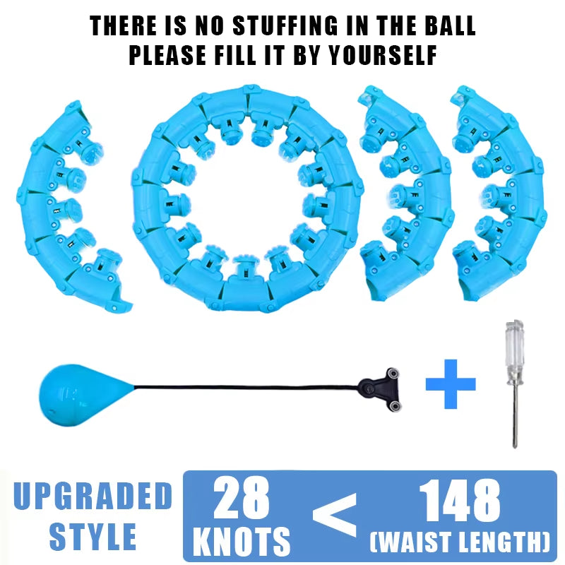 Weighted Pilate Hoop Infinity Design,Smart Exercise Equipment for Women, Home Fitness,Space-Saving,Portable and Easy to Assemble