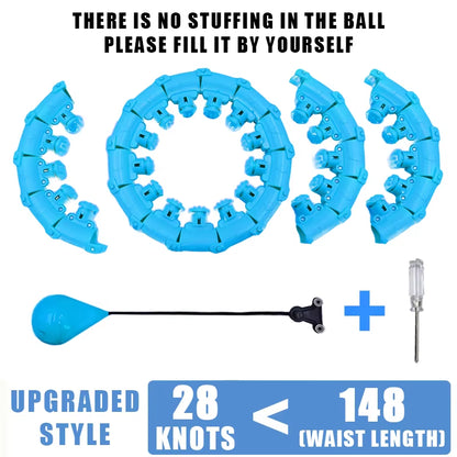 Weighted Pilate Hoop Infinity Design,Smart Exercise Equipment for Women, Home Fitness,Space-Saving,Portable and Easy to Assemble