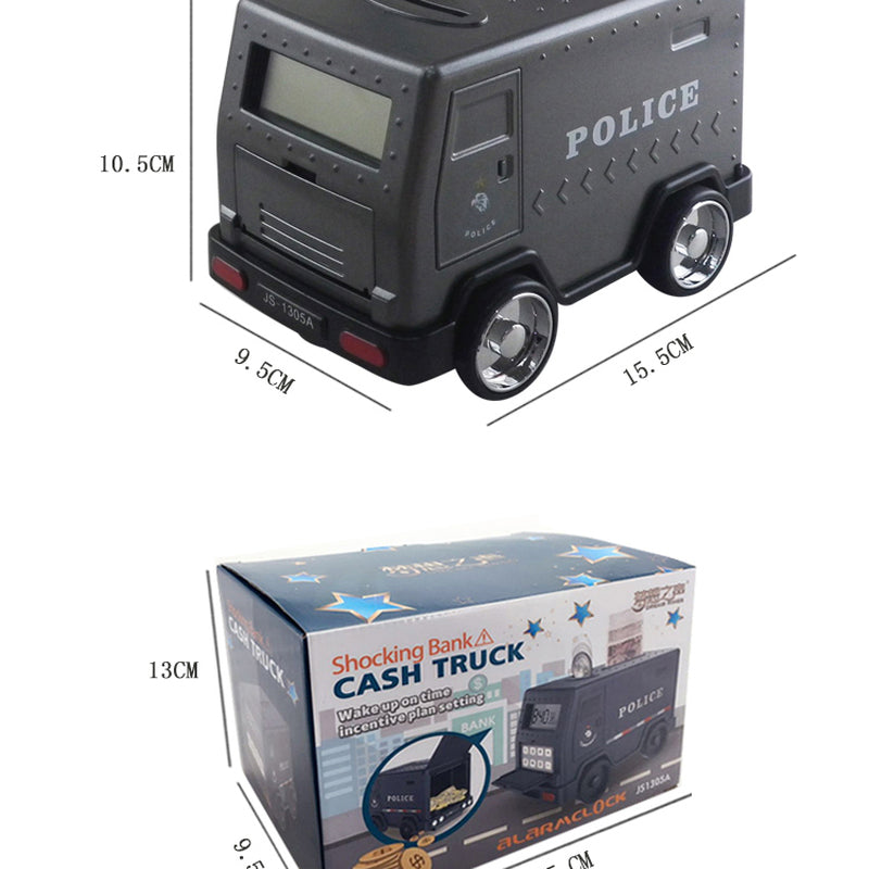 Cartoon Money Transport Truck Money Cabinet Coin-Operated Piggy Bank Password Piggy Bank Car