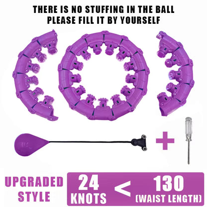 Weighted Pilate Hoop Infinity Design,Smart Exercise Equipment for Women, Home Fitness,Space-Saving,Portable and Easy to Assemble