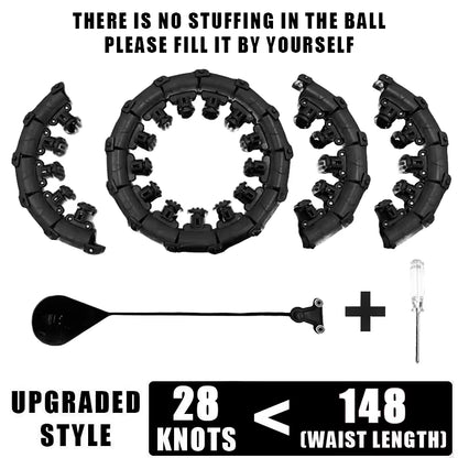 Weighted Pilate Hoop Infinity Design,Smart Exercise Equipment for Women, Home Fitness,Space-Saving,Portable and Easy to Assemble