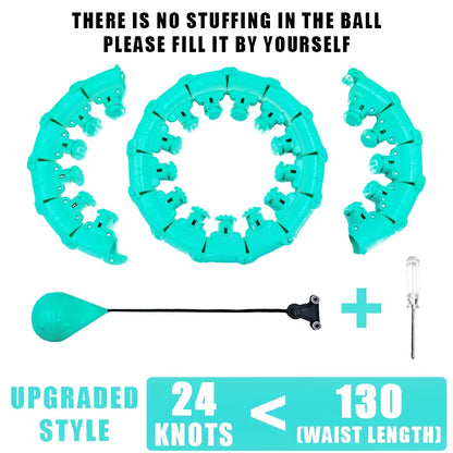 Weighted Pilate Hoop Infinity Design,Smart Exercise Equipment for Women, Home Fitness,Space-Saving,Portable and Easy to Assemble