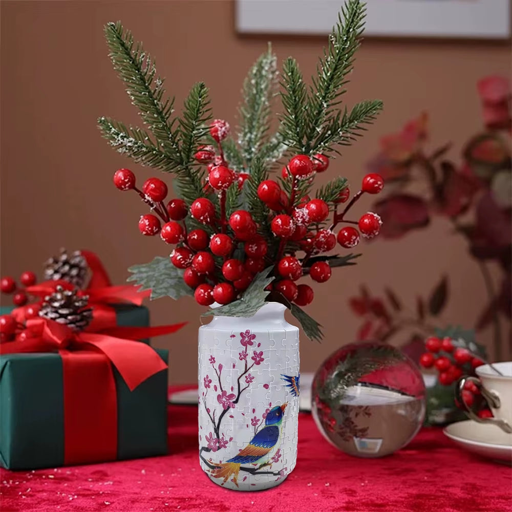 Rompecabezas 3D jarrón con pandas. 