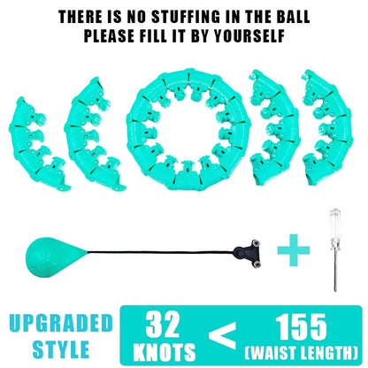 Weighted Pilate Hoop Infinity Design,Smart Exercise Equipment for Women, Home Fitness,Space-Saving,Portable and Easy to Assemble