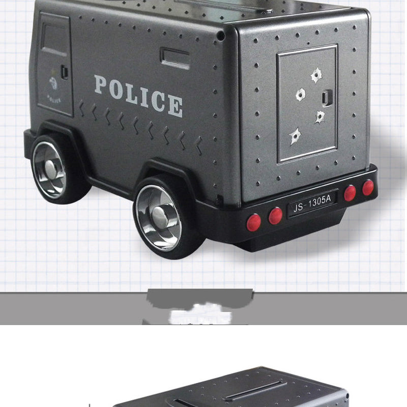 Cartoon Money Transport Truck Money Cabinet Coin-Operated Piggy Bank Password Piggy Bank Car